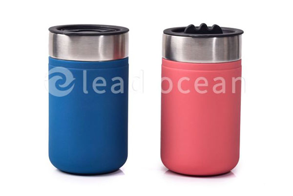    Co-molding Silicone with Vacuumed Thermos Cup.